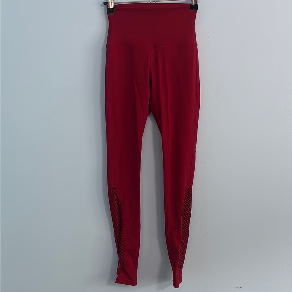 Red High-Waist Performance Leggings